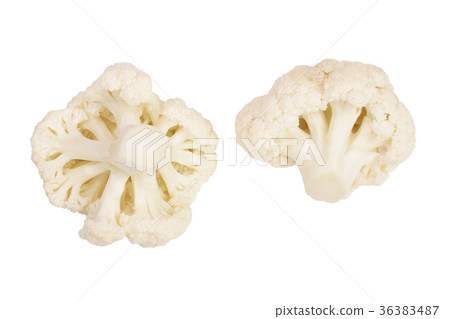 Piece of cauliflower isolated on white background Piece of cauliflower isolated on white background 36383487