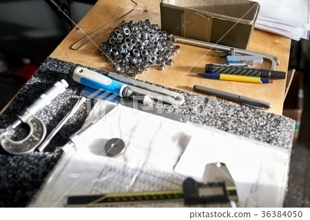 Workspace tools arrangement. Workspace tools arrangement. 36384050