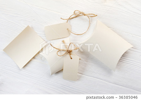 Mockup letter, boxes of bonbonniere and tag with 36385046