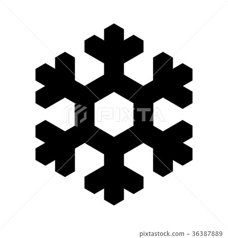 Snowflake icon. Christmas and winter theme. Simple 36387889