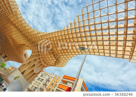 Metropol Parasol is a wooden structure  36388246
