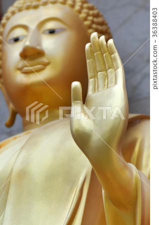 Hand of Buddha In Buddhist temple in Thailand Hand of Buddha In Buddhist temple in Thailand 36388403