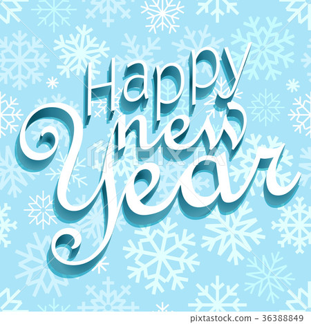 Happy new year greeting card vector template - Stock Illustration ...