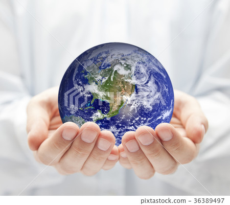 Earth in hands. earth image provided by Nasa 36389497