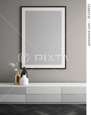 Interior modern design room 3D illustration 36389693