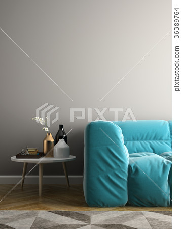 Interior modern design room 3D illustration 36389764