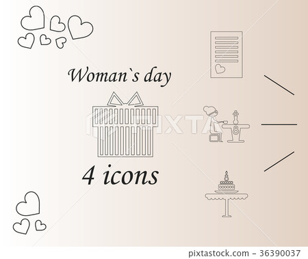 I love you womens doodle 4 icon in set of womens I love you womens doodle 4 icon in set of womens 36390037
