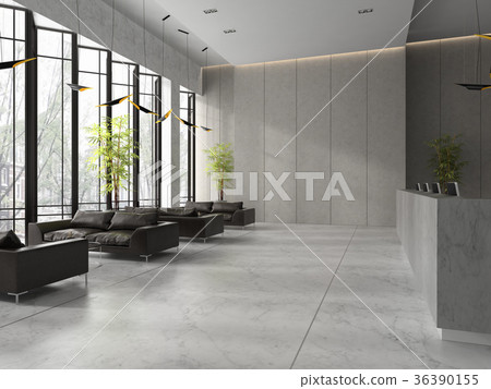 Interior of a lobby hotel reception Interior of a lobby hotel reception 36390155