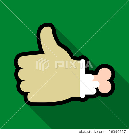 Flat icon with shadow hand zombie 36390327