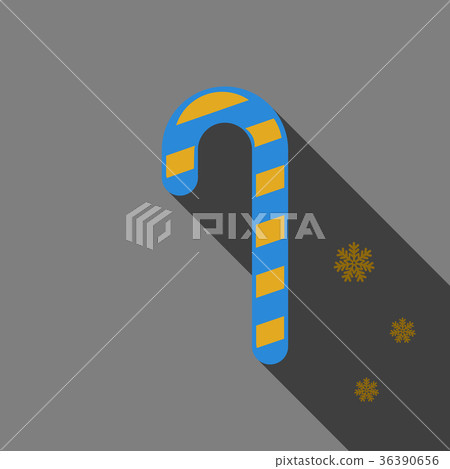 Flat Icon with shadow christmas candy - Stock Illustration [36390656 ...