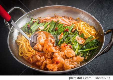 Pudechige Korean Hot Pot Food Budaejjigae Pot Stock Photo