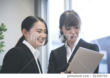 Business scene young woman Business scene young woman 36390794