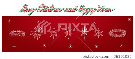 Hand Drawn Crown of Thorns and Moravian Stars 36391023