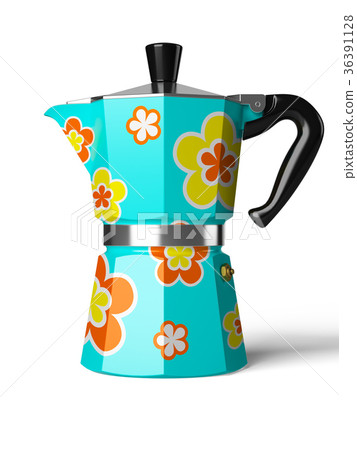 Vintage coffee pot isolated on a white background 36391128