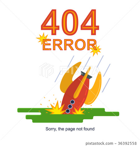 Rocket Missile Crashed Error Not Found Concept Rocket Missile Crashed Error Not Found Concept 36392558