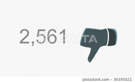 Dislike Counter Online Popularity Concept 36393821