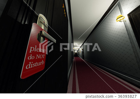 Do Not Disturb Sign Hanging on Room Door Hotel Do Not Disturb Sign Hanging on Room Door Hotel 36393827