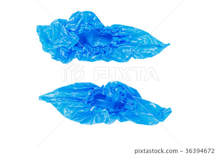 blue shoe covers on white background blue shoe covers on white background 36394672