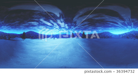Winter Praire Scene with Pine Forest VR360 Winter Praire Scene with Pine Forest VR360 36394732