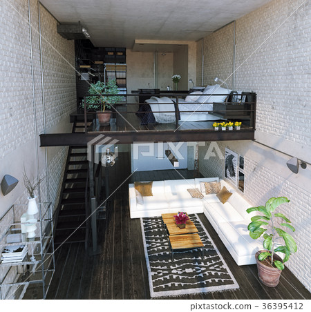 modern loft interior design. 36395412