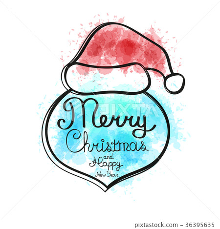 Merry Christmas vector text 36395635