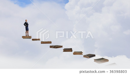 Successful businesswoman on top 36398803