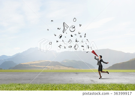 She is making announcement 36399917