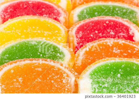 colorful jellies like slices of lemon and orange colorful jellies like slices of lemon and orange 36401923