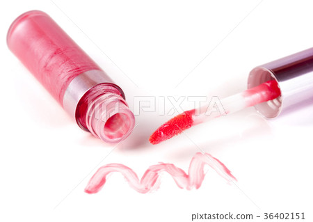 pink lip gloss isolated on white background pink lip gloss isolated on white background 36402151