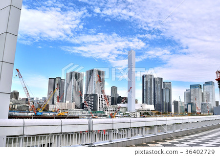 Harumi wharf Athlete village construction 36402729