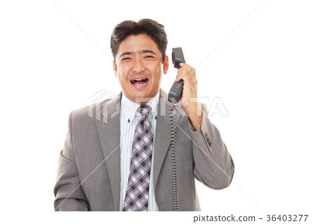與手機的一個商人 與手機的一個商人 36403277