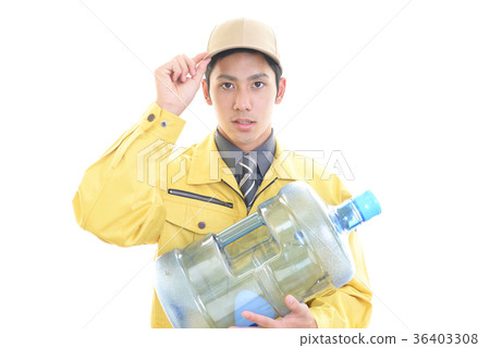 Men carrying bottles Men carrying bottles 36403308