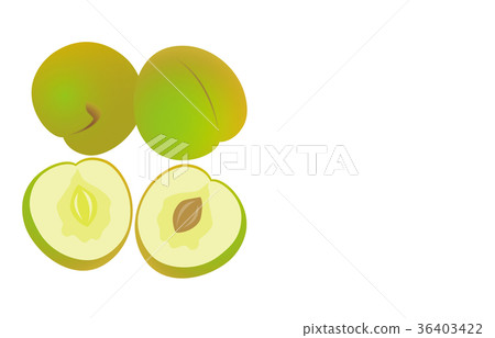 Cut fruit plum 36403422