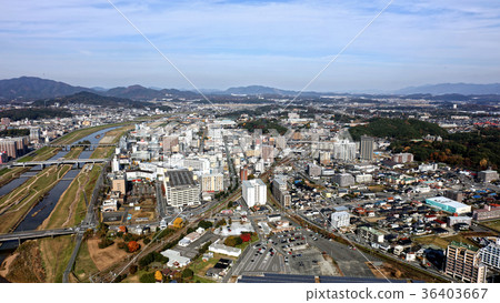 Aerial From Above Iizuka City, Fukuoka Prefecture 36403667