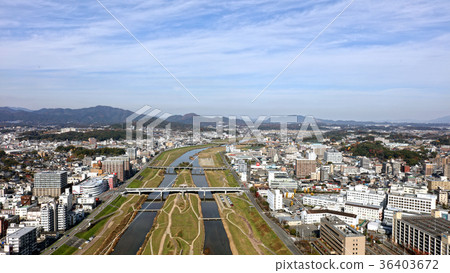 Aerial From Above Iizuka City, Fukuoka Prefecture 36403672