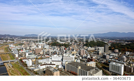 Aerial From Above Iizuka City, Fukuoka Prefecture 36403673