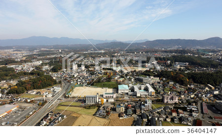 空中從Iizuka市(Tateiwa)福岡縣上空 空中從Iizuka市(Tateiwa)福岡縣上空 36404147