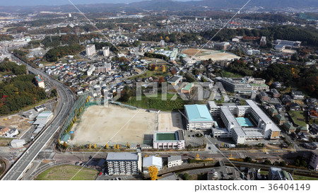 空中從Iizuka市(Tateiwa)福岡縣上空 空中從Iizuka市(Tateiwa)福岡縣上空 36404149