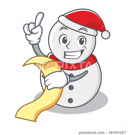 With menu snowman character cartoon style With menu snowman character cartoon style 36404387