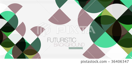 Geometric triangle and circle shape, wide abstract 36406347