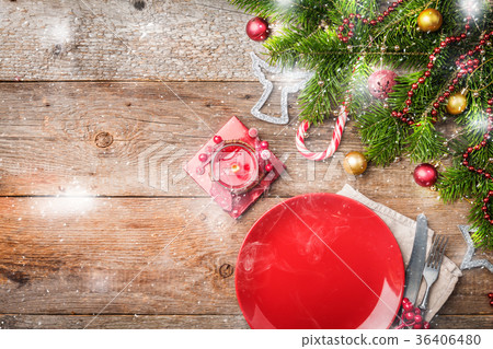 Christmas table place setting 36406480