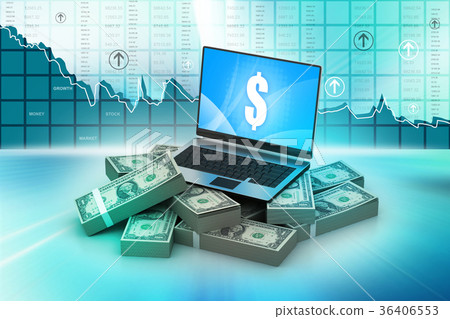 Online money concept Online money concept 36406553