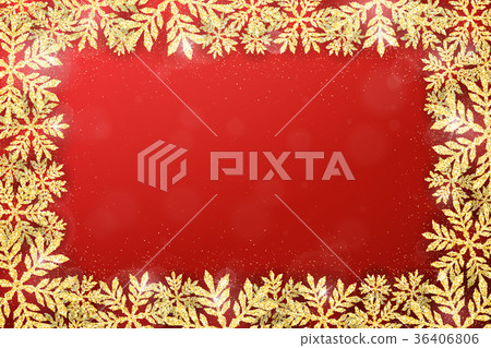 Christmas gold glittering snowflakes background Christmas gold glittering snowflakes background 36406806