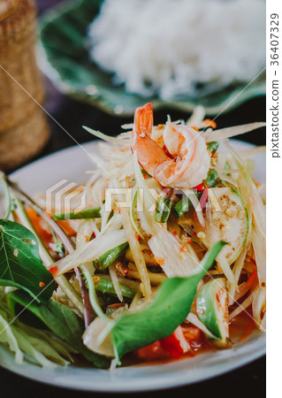 Papaya salad Papaya salad 36407329