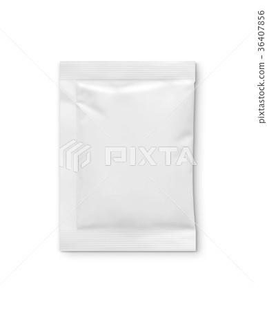 blank packaging paper sachet isolated on white blank packaging paper sachet isolated on white 36407856