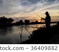 Fisherman silhouette 36409882