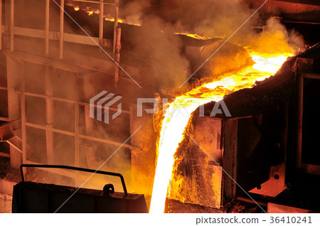 Liquid metal from blast furnace 36410241