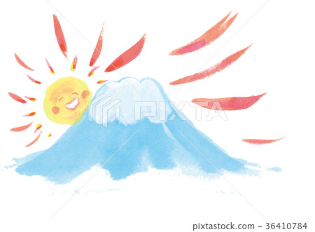 新的一年的日出新年卡的第一個日出 36410784