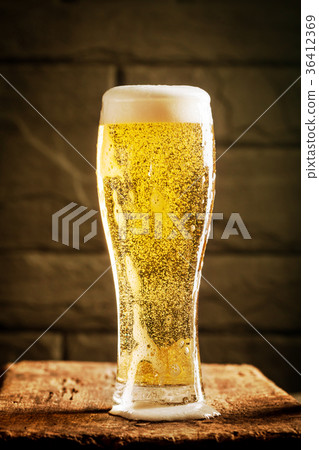 Glass of light beer 36412369