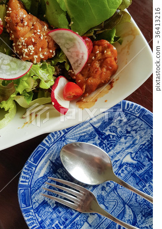 Baked chicken salad serve for meal 36413216